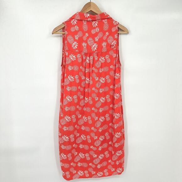 KAVU Pink Pineapple Button Front Midi Dress Women's Size Small - Picture 2 of 5